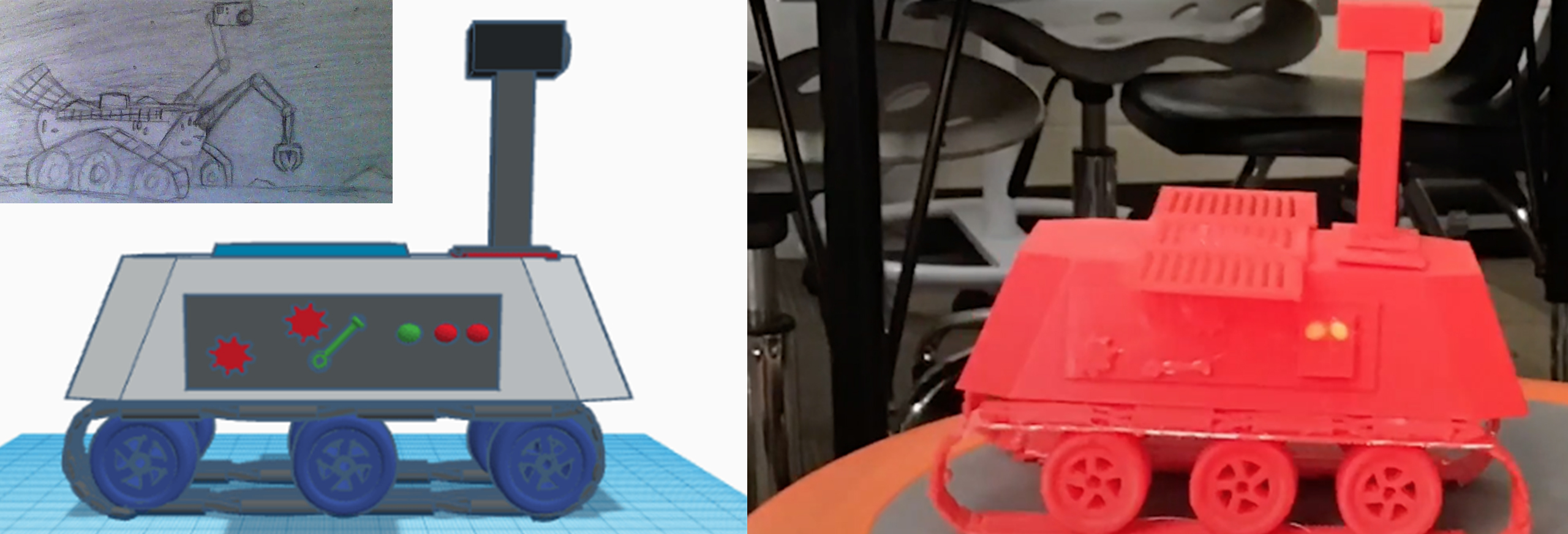 Makerbot Sketch: alumnos de sexto de primaria diseñan un Rover Lunar